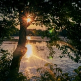 Luzarova Tereza_Vecerni slunce nad rybnikem