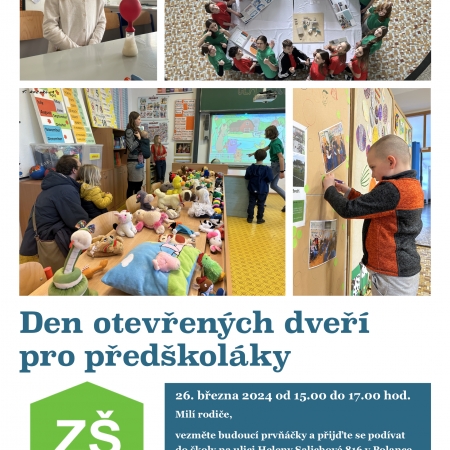 Den otevřených dveří ZŠ pro předškoláky